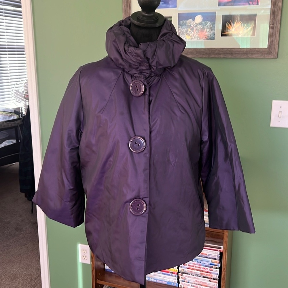 Purple Iridescent Kenar Winter Jacket